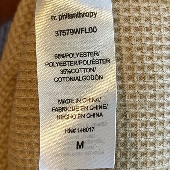 N:Philanthropy Anthro waffle knit hoodie with cut out NWT.  M - Picture 7 of 8